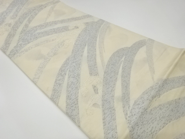 リサイクル　荒波模様織出し袋帯